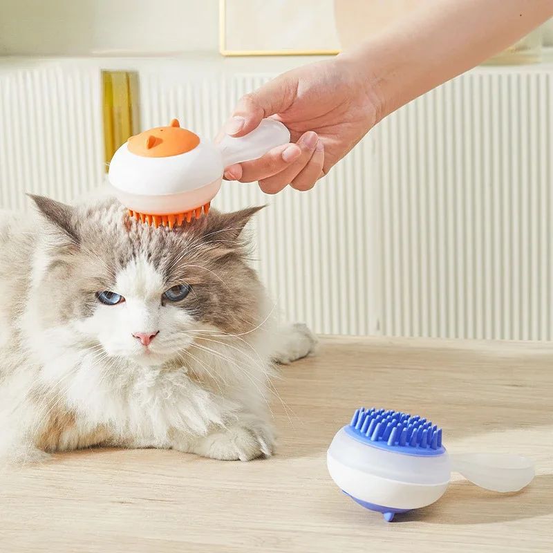 Pet Automatic Cleaning Bath Brush Soft Gel Hair Removal Massage Brush