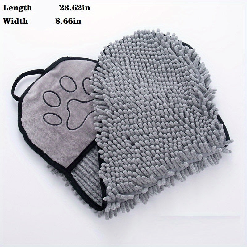 Pet Microfiber Quick Dry Absorbent Bath Towel With Hand Pockets