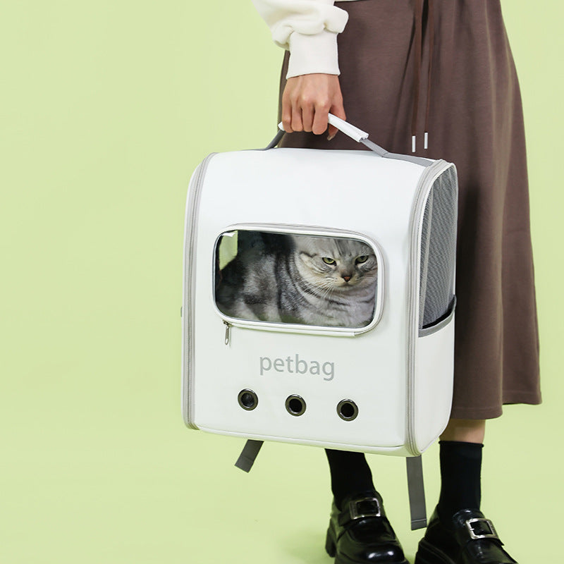 Large Capacity Portable Pet Backpack Transparent Window Carrier