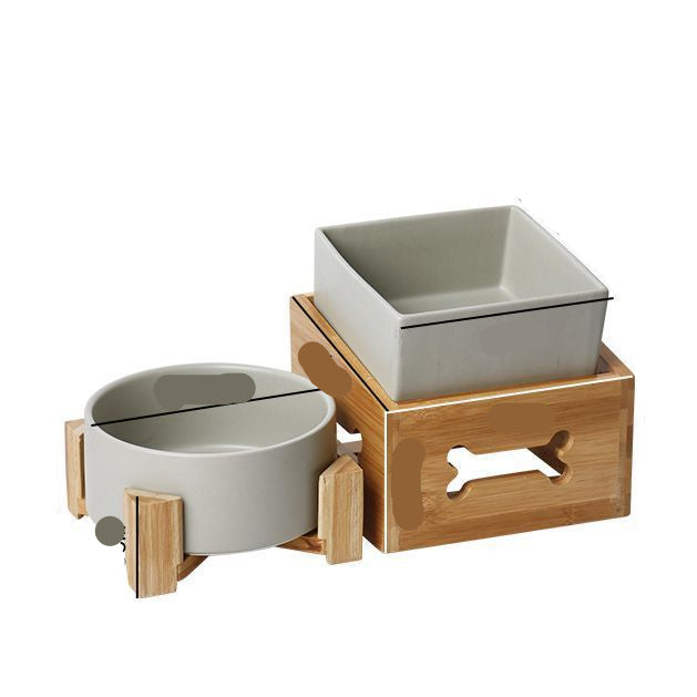Large Capacity High Stand Ceramic Pet Bowl