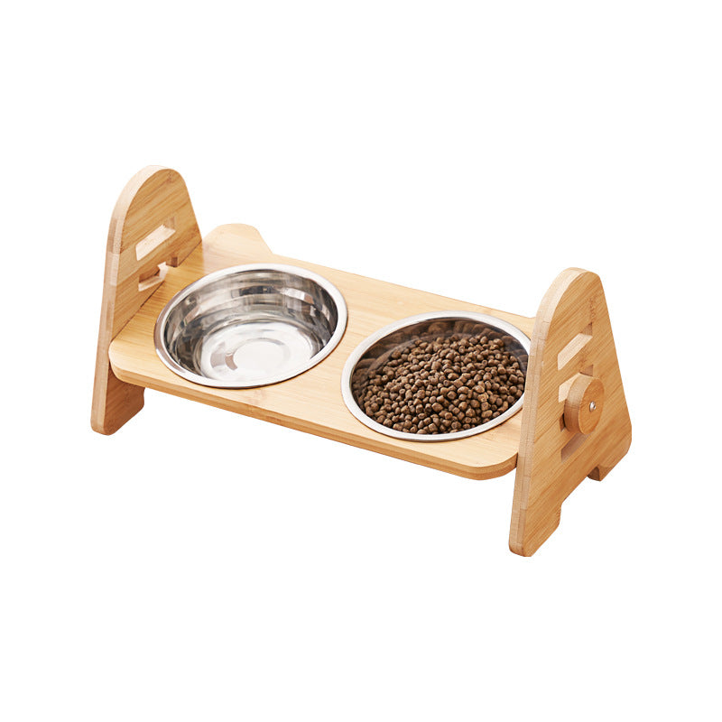 Oblique Mouth Pet Cervical Support Drinking Bowl