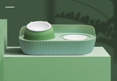 Ceramic Elevated Pet Food Bowl For Cervical Support