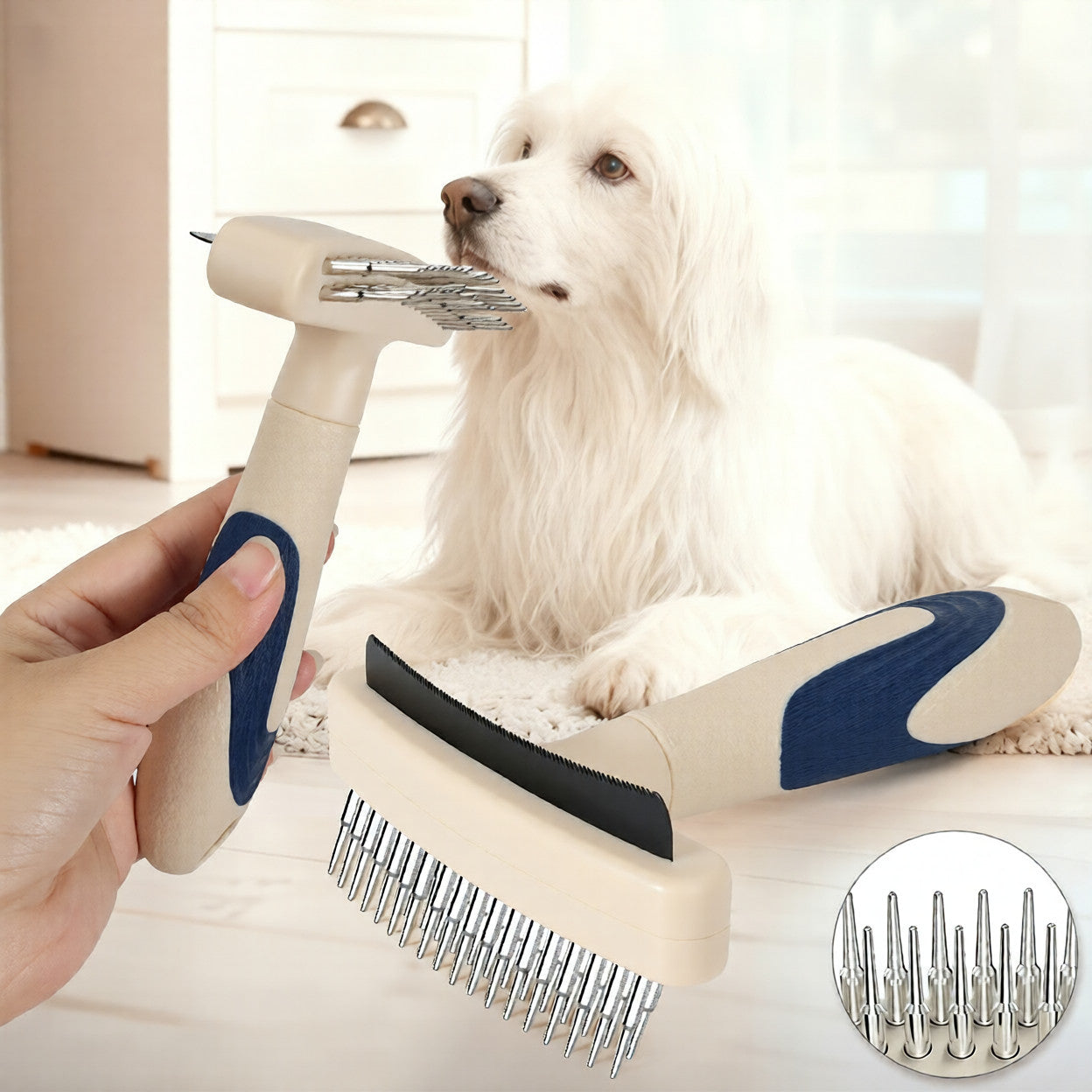 Pet Grooming Brush Hair Removal And Detangling