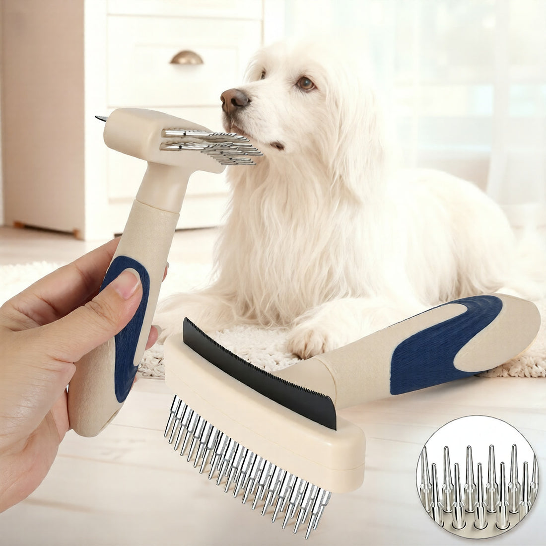 Pet Grooming Brush Hair Removal And Detangling