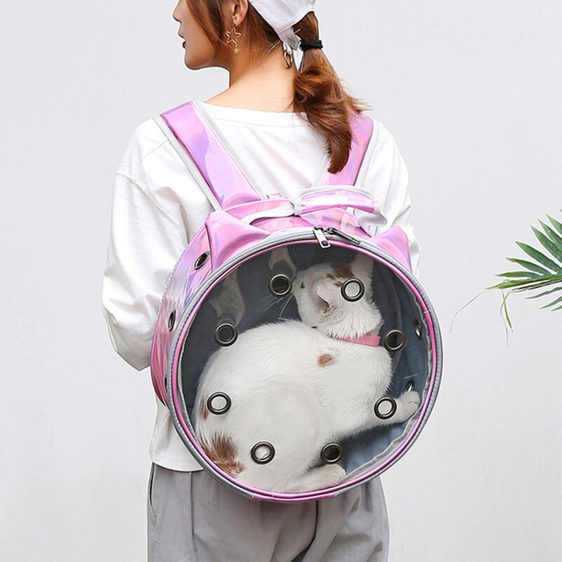 Pet Transparent Breathable Portable Backpack Carrier Bag