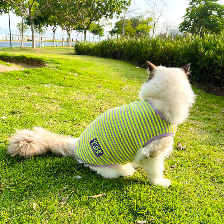 Breathable Striped Vest For Small And Medium Pets