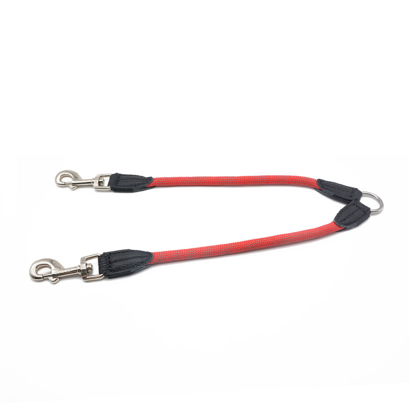 Double Headed Reflective Nylon Pet Leash For Two Pets