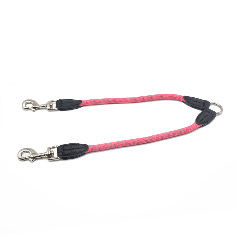 Double Headed Reflective Nylon Pet Leash For Two Pets