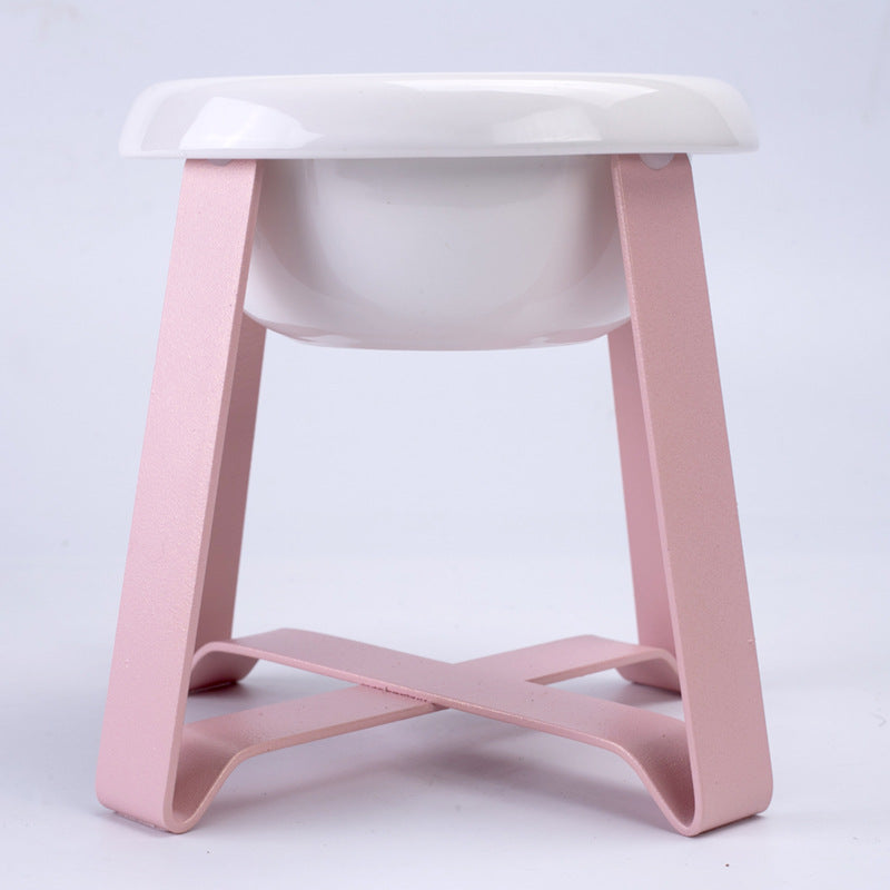 Anti Slip Double Bowl Pet Feeder With Iron Stand