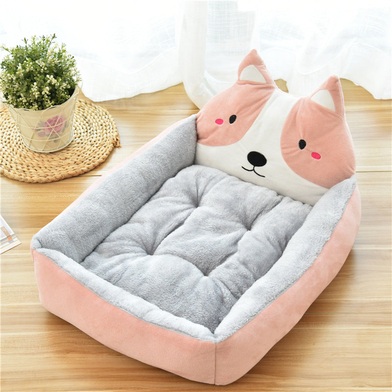 Large Cozy Pet Bed Soft Fleece Nest Basket House
