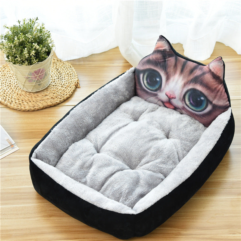 Large Cozy Pet Bed Soft Fleece Nest Basket House
