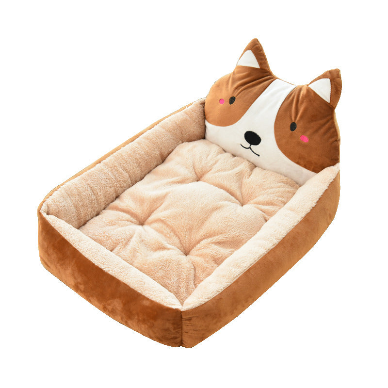Large Cozy Pet Bed Soft Fleece Nest Basket House