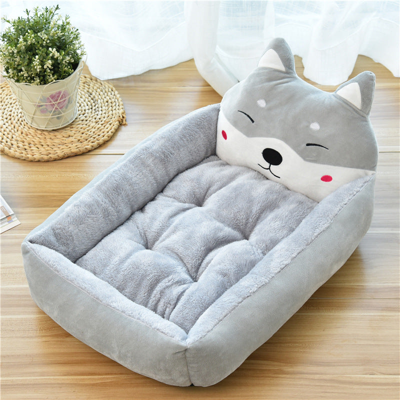 Large Cozy Pet Bed Soft Fleece Nest Basket House