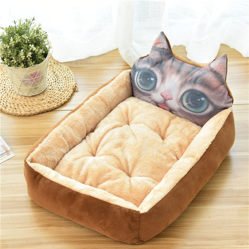Large Cozy Pet Bed Soft Fleece Nest Basket House
