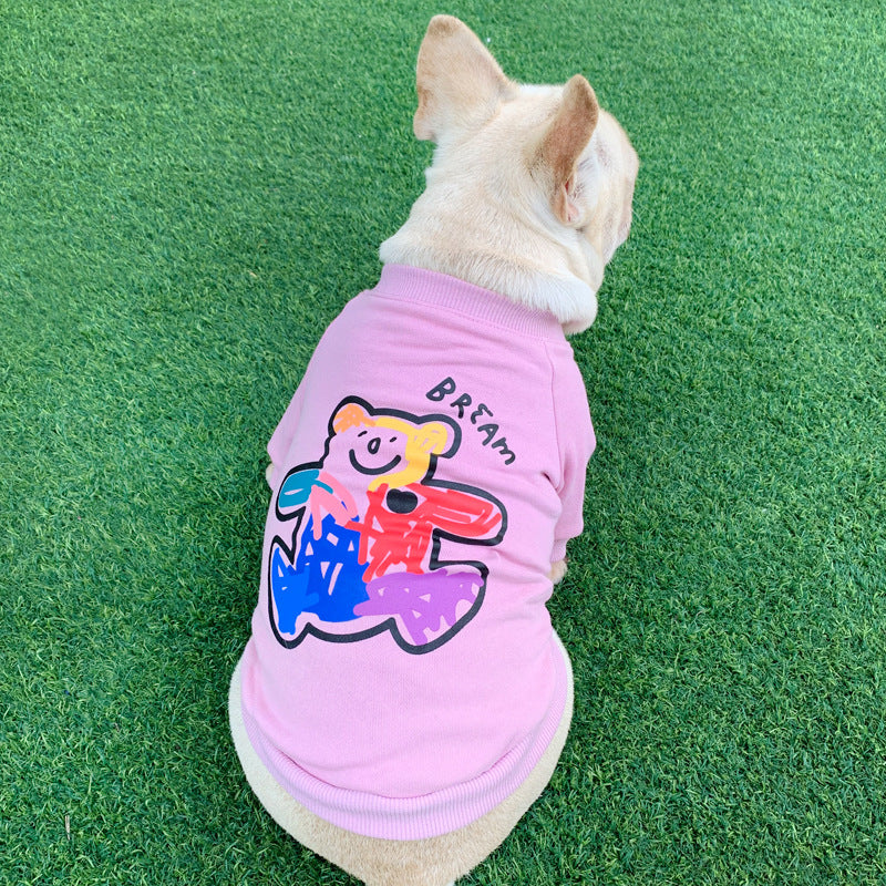 Terry Cotton Pet Sweater Two Legged Spring Autumn Outfit