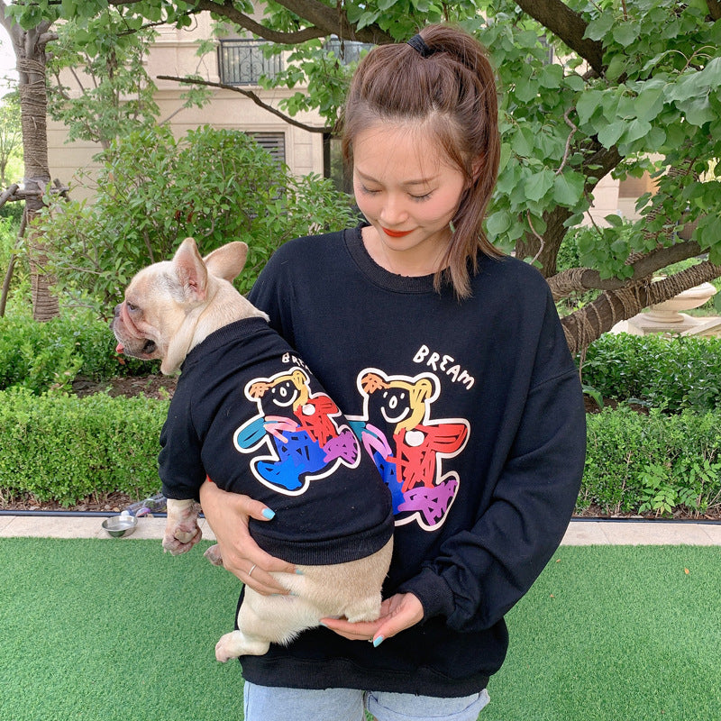 Terry Cotton Pet Sweater Two Legged Spring Autumn Outfit
