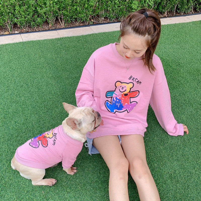 Terry Cotton Pet Sweater Two Legged Spring Autumn Outfit