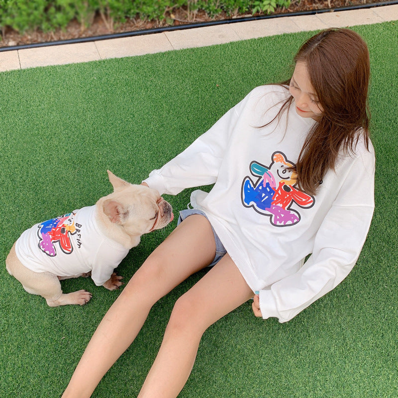 Terry Cotton Pet Sweater Two Legged Spring Autumn Outfit