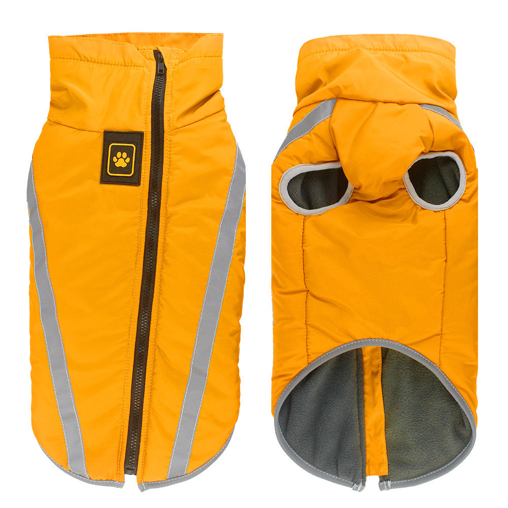 Winter Warm Reflective Padded Pet Jacket For Large Breed