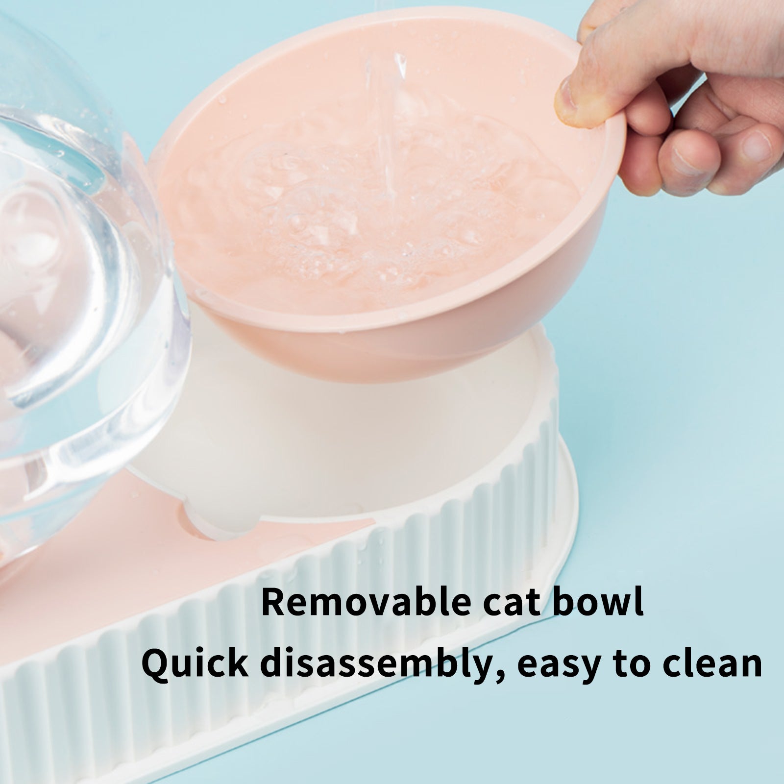 Automatic Plastic Pet Feeding Water Bowl Dispenser