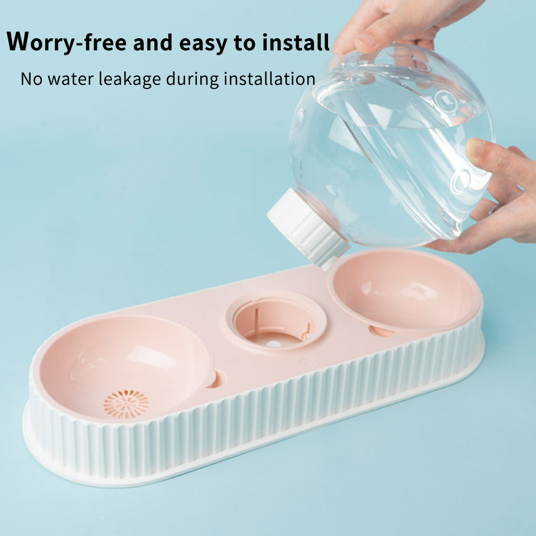 Automatic Plastic Pet Feeding Water Bowl Dispenser