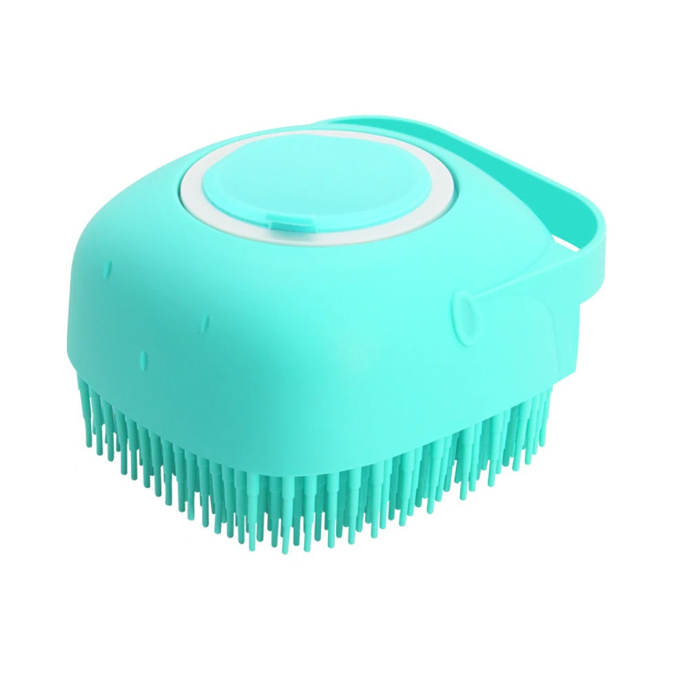 Pet Silicone Massage Bath Brush Grooming Scrubber Shower Tool