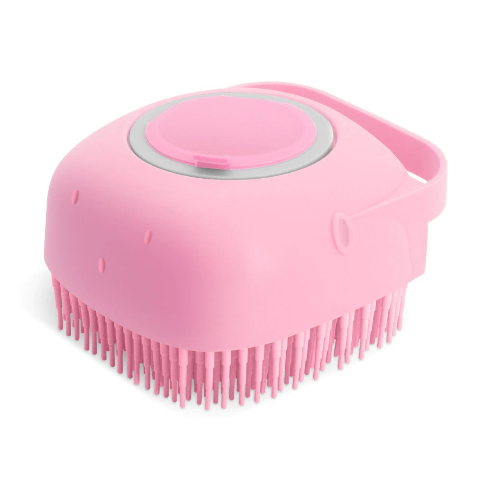 Pet Silicone Massage Bath Brush Grooming Scrubber Shower Tool