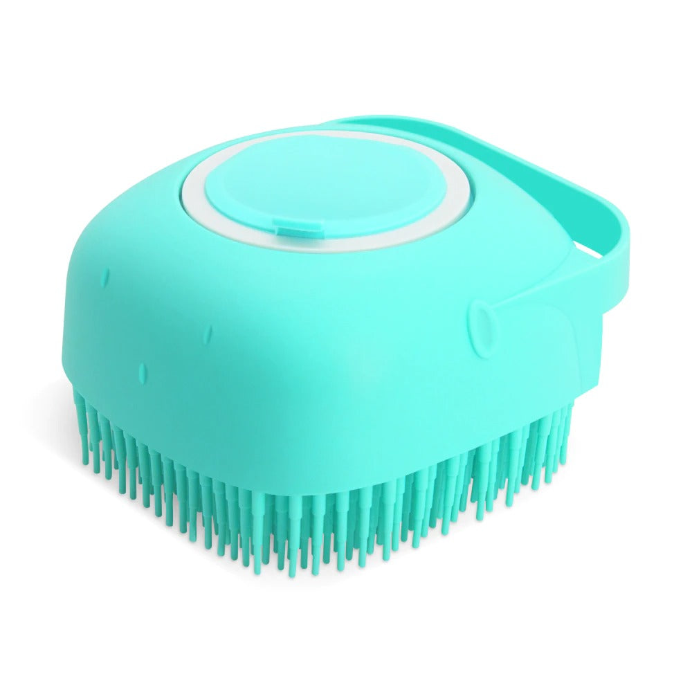 Pet Silicone Massage Bath Brush Grooming Scrubber Shower Tool
