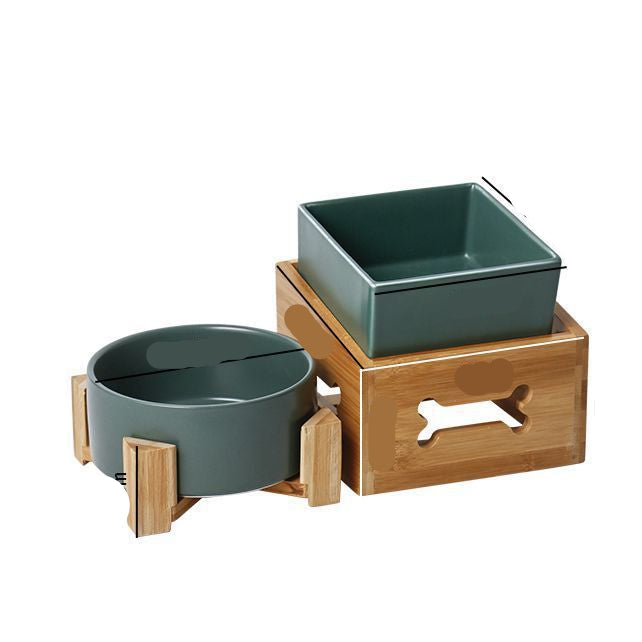 Large Capacity High Stand Ceramic Pet Bowl