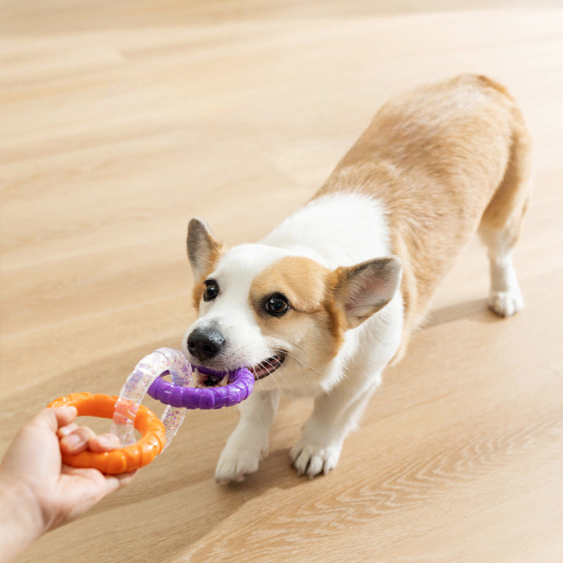 Floating Flying Disc Pet Training Ring Interactive Chew Toy