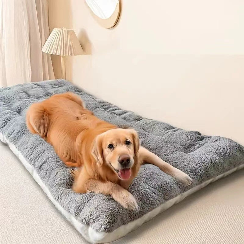 Winter Fleece Large Dog Kennel Bed Mat