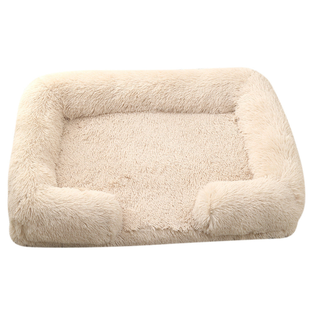 Plush Round Winter Pet Bed Soft Donut Nest