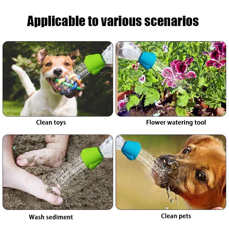 Pet Portable Silicone Bath Sprayer Shower Nozzle Grooming Tool