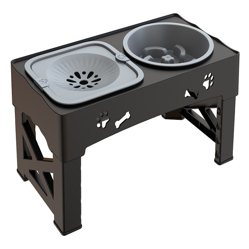 Stainless Steel Double Bowl Adjustable Pet Feeder