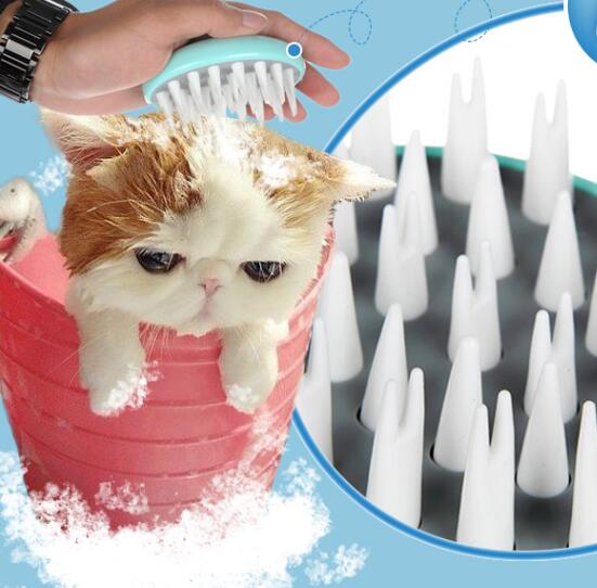 Pet Massage Bath Grooming Brush Shower Cleaning Comb Tool