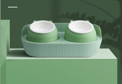 Ceramic Elevated Pet Food Bowl For Cervical Support