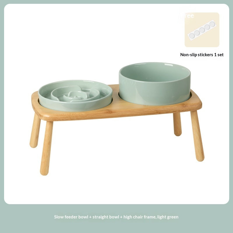 Ceramic Slow Feeding Anti Choke Pet Feeder Bowl