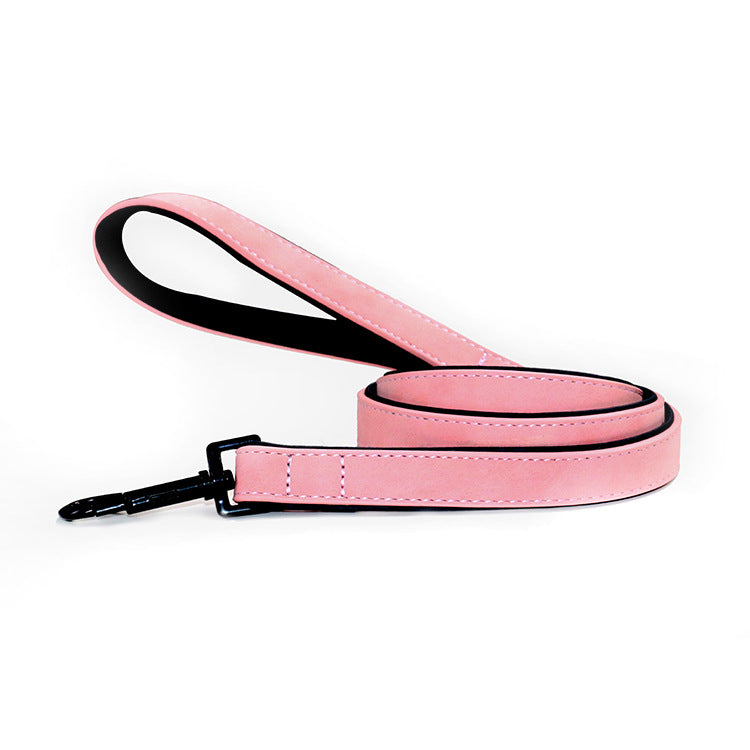 Pull Resistant Leather Pet Leash For Walking Control