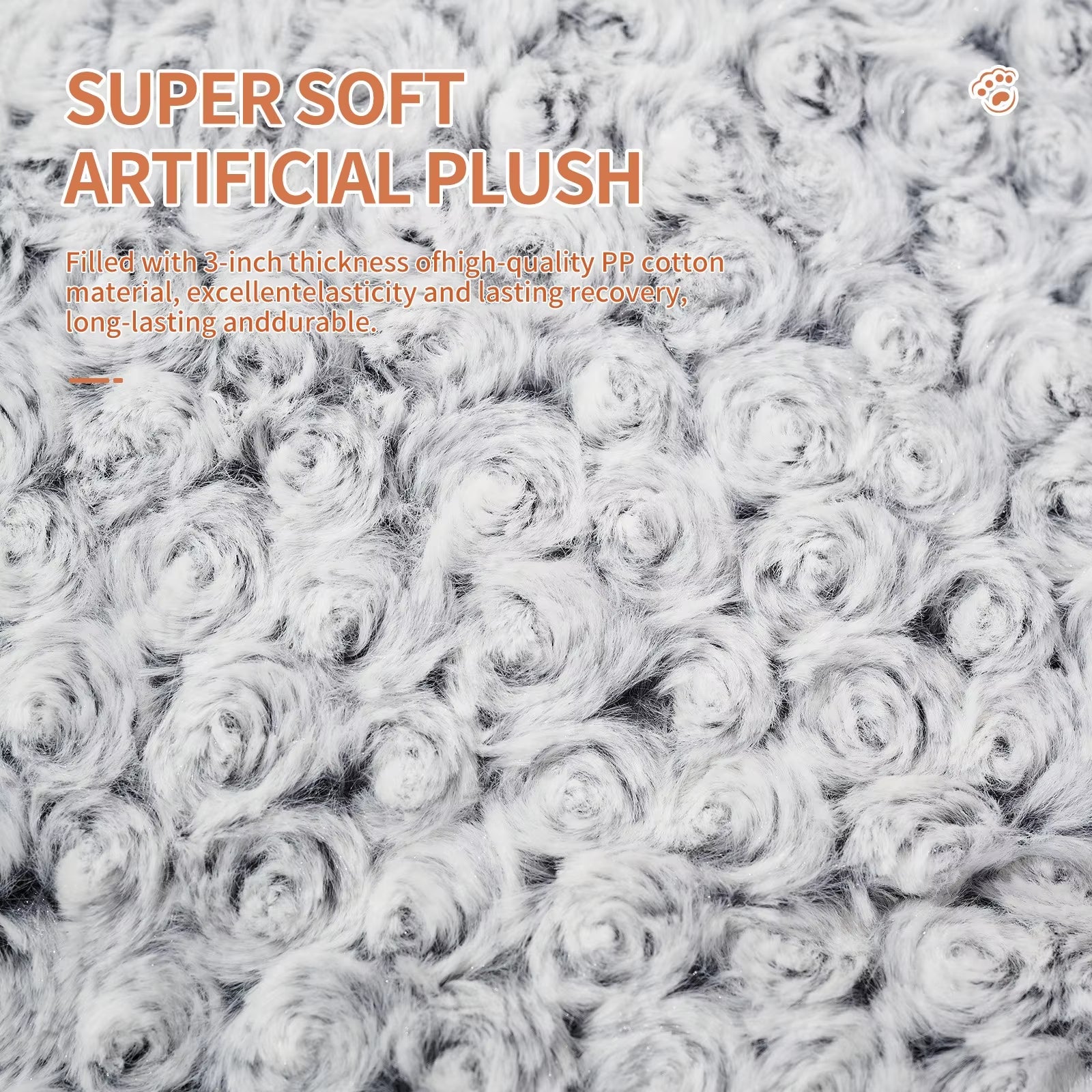 Washable Plush Anti-Slip Dog Bed Mat