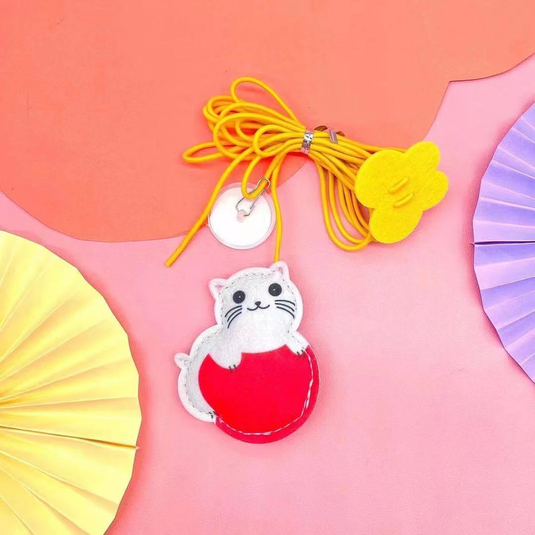 Telescopic Hanging Interactive Pet Toy With Rope Mouse