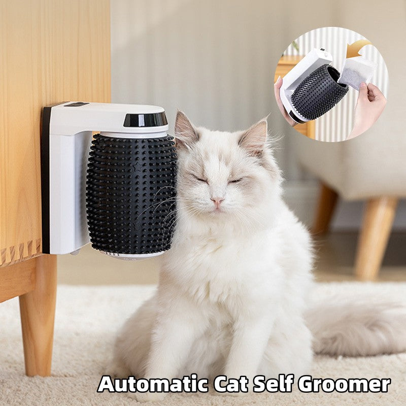 Automatic Pet Self Grooming Wall Corner Brush Soft Scratcher Tool
