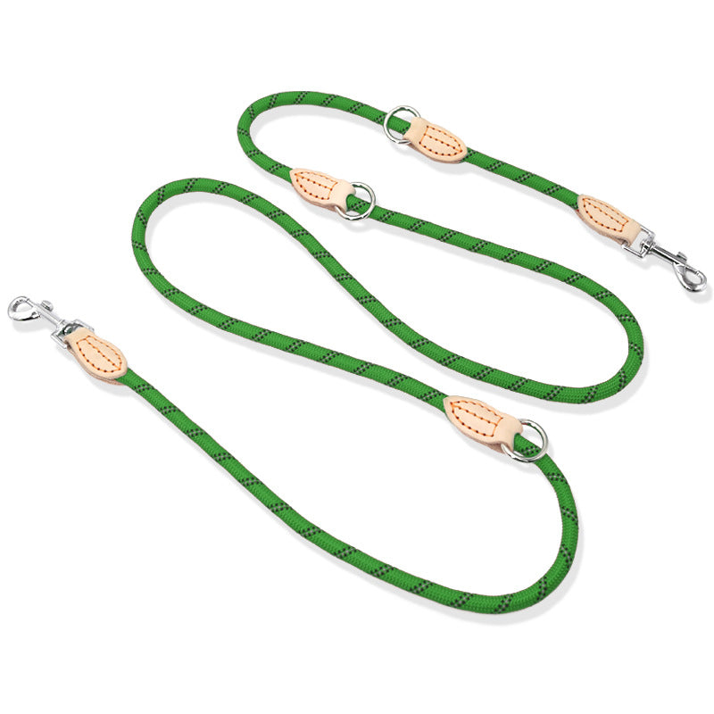 Multifunctional Hook And Chain Pet Leather Rope Leash