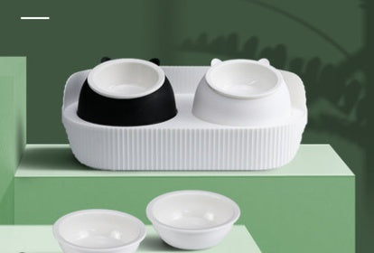 Ceramic Elevated Pet Food Bowl For Cervical Support