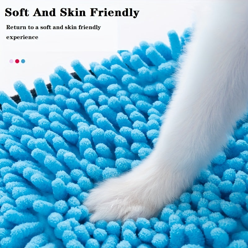 Pet Microfiber Quick Dry Absorbent Bath Towel With Hand Pockets