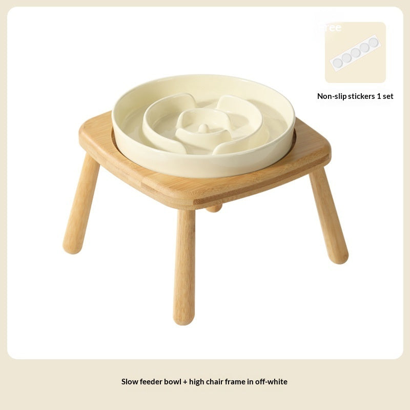Ceramic Slow Feeding Anti Choke Pet Feeder Bowl