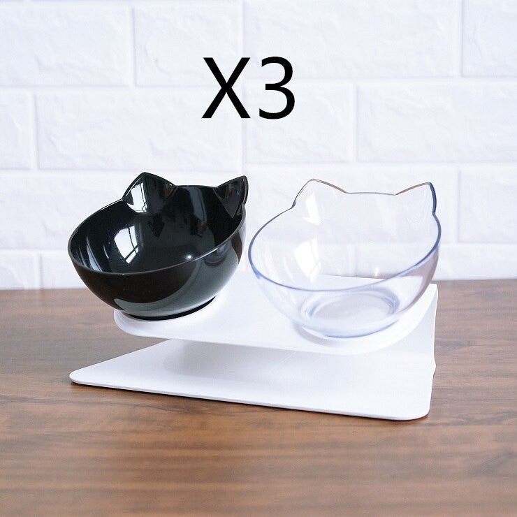 Non Slip Double Raised Pet Feeding Bowl Stand