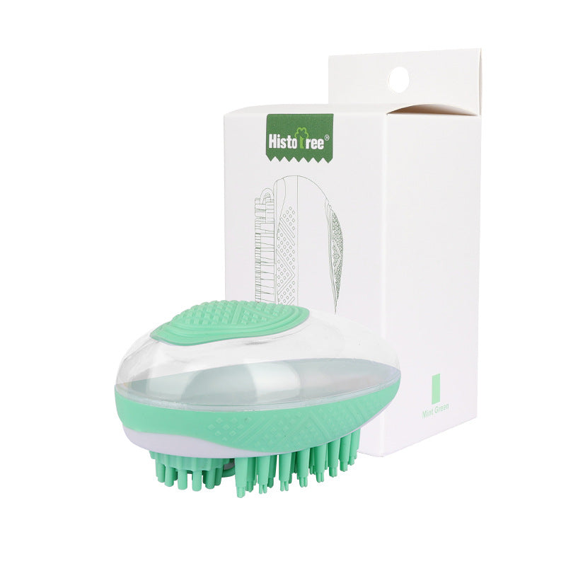 Pet 2 in 1 Silicone Bath Massage Grooming Comb Shower Brush