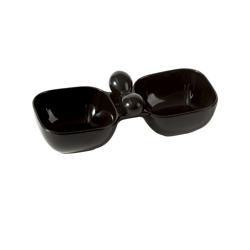 Ceramic Dual Pet Food And Water Bowl Set