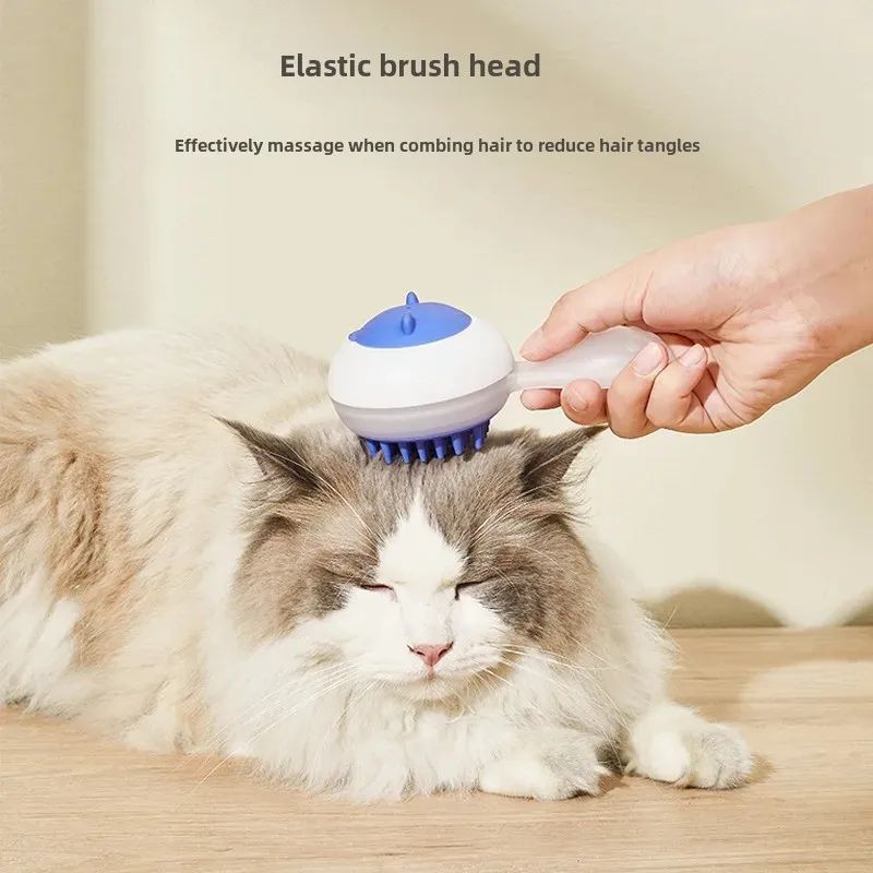 Pet Automatic Cleaning Bath Brush Soft Gel Hair Removal Massage Brush