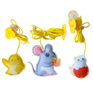 Telescopic Hanging Interactive Pet Toy With Rope Mouse